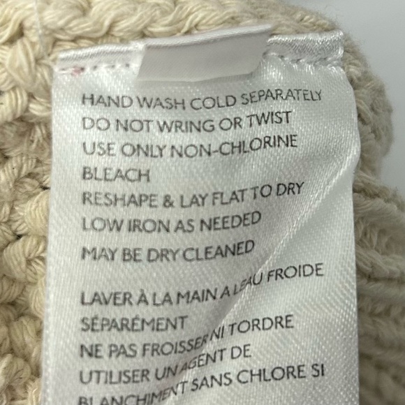 Anthropologie Pink and Cream Mock Neck Cable Knit Sweater XS COTTON - Picture 10 of 15